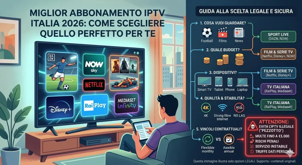 Miglior Abbonamento IPTV Italia 2026: Come Scegliere Quello Perfetto per Te