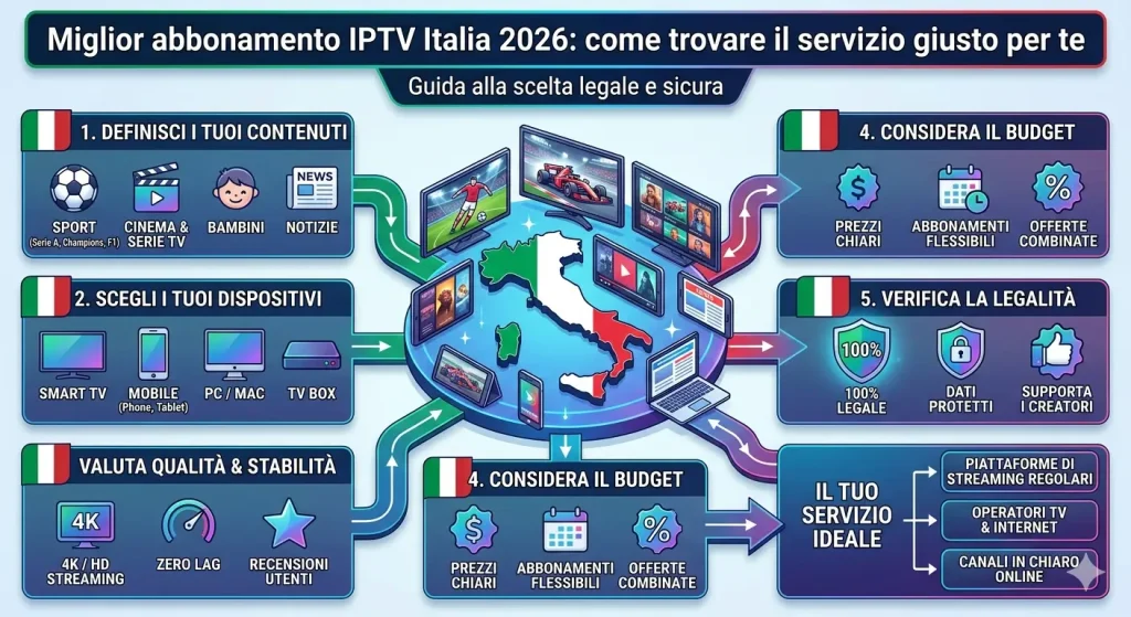Miglior abbonamento IPTV Italia 2026 come trovare il servizio giusto per te