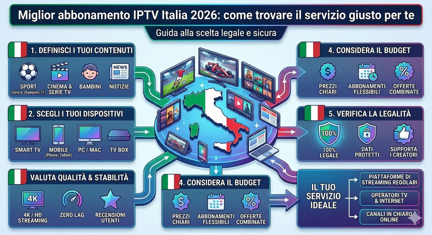 Miglior abbonamento IPTV Italia 2026 come trovare il servizio giusto per te