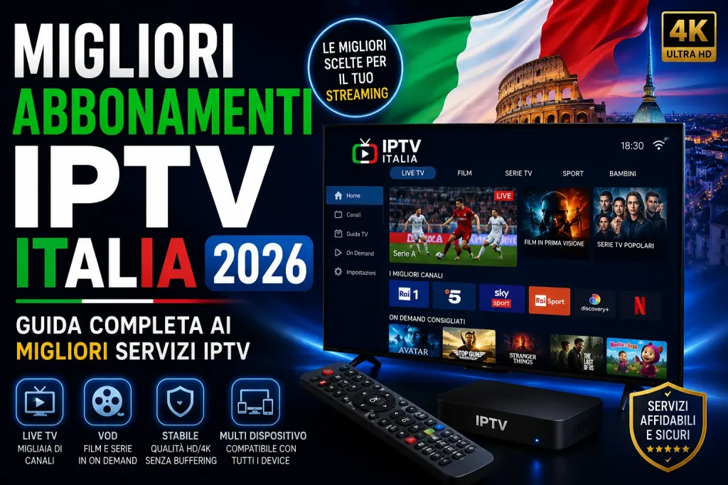 Migliori Abbonamenti IPTV Italia 2026: Guida Completa ai Migliori Servizi IPTV