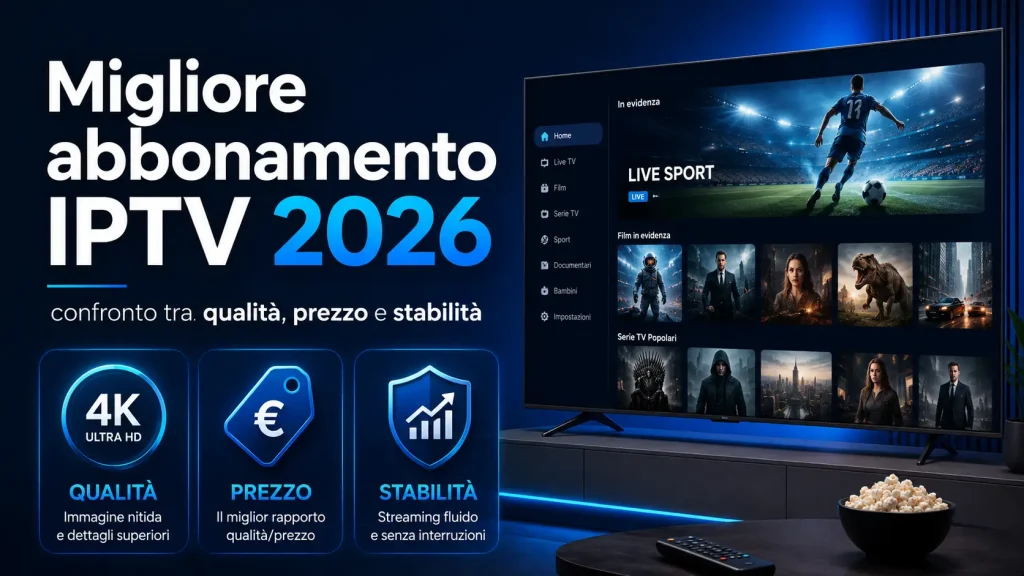 Migliore abbonamento IPTV 2026: confronto tra qualità, prezzo e stabilità